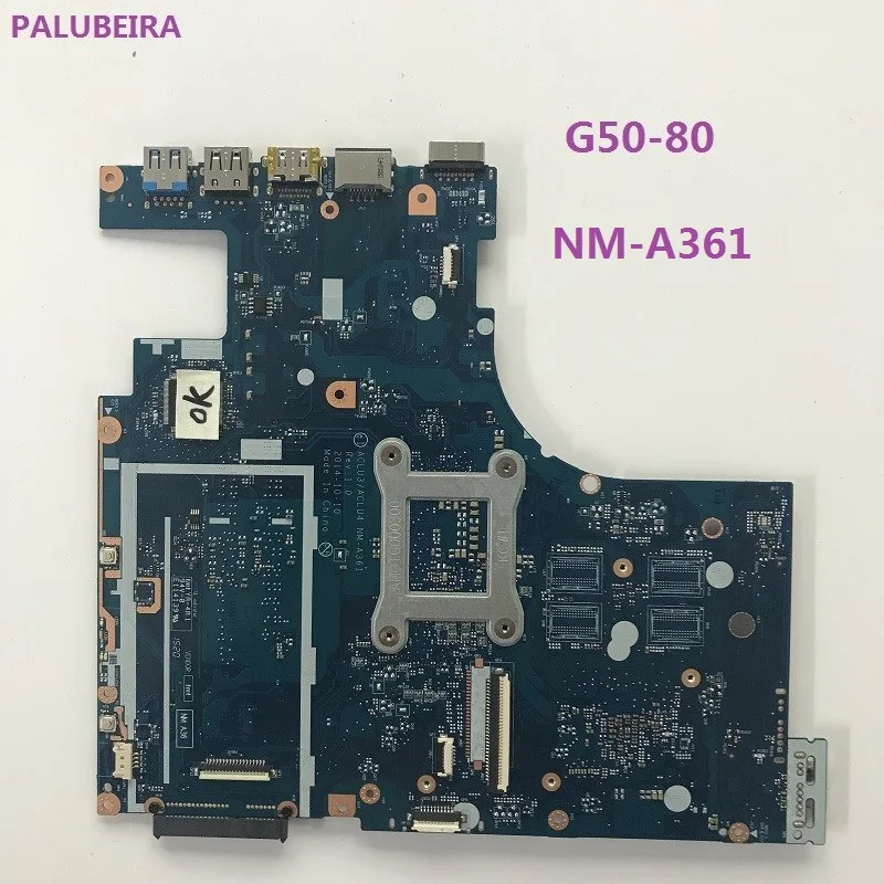 PALUBEIRA ACLUC3/ACLU4 NM-A361 материнская плата для ноутбука lenovo G50-80 с I5-5200U процессором протестированная Быстрая