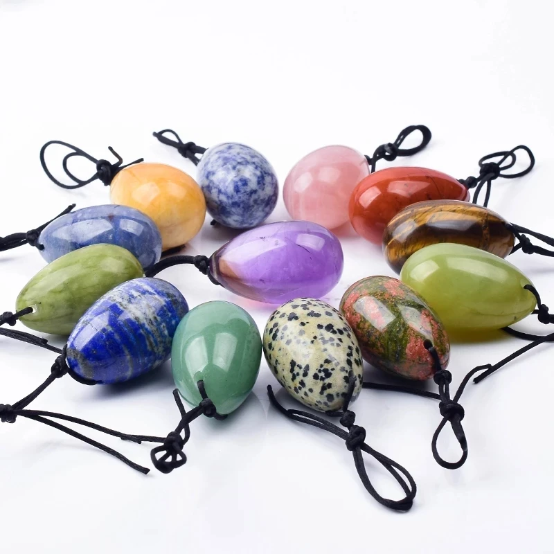 30 X 20 MM Massage Egg Natural Crystal Jade Mineral Yoni Ball Kegel Vaginal Exercise Tool Pelvic Floor Muscle Health Care Women