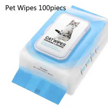 

100pcs/set Soft Pet Grooming Wet Wipes Clean Disinfection Tissue Pet Dogs Clean Pets Towel Pet Grooming Cleaning Supplie