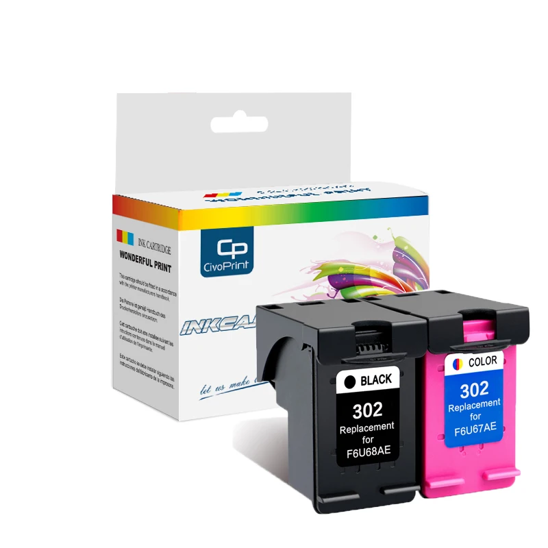 Чернильный картридж Civoprint совместимый с 302XL для HP 302 XL hp302 Deskjet 2130 2135 1110 3630 Officejet 3632