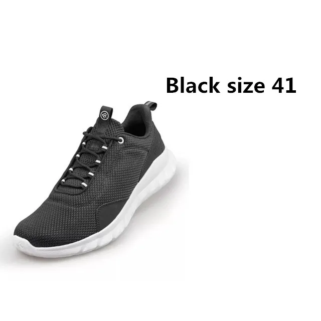 Xiaomi FREETIE 39-44 размера плюс мужская спортивная обувь, светильник, Дышащие Трикотажные Городские кроссовки для бега, для спорта на открытом воздухе - Цвет: Black 41
