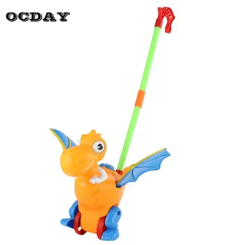 

2019 HOT Laying eggs Animal Trick Toys Hand Push Pull Baby Walking Toys Kids Interactive Dvelopment Single Rod Hand Pushed Toy