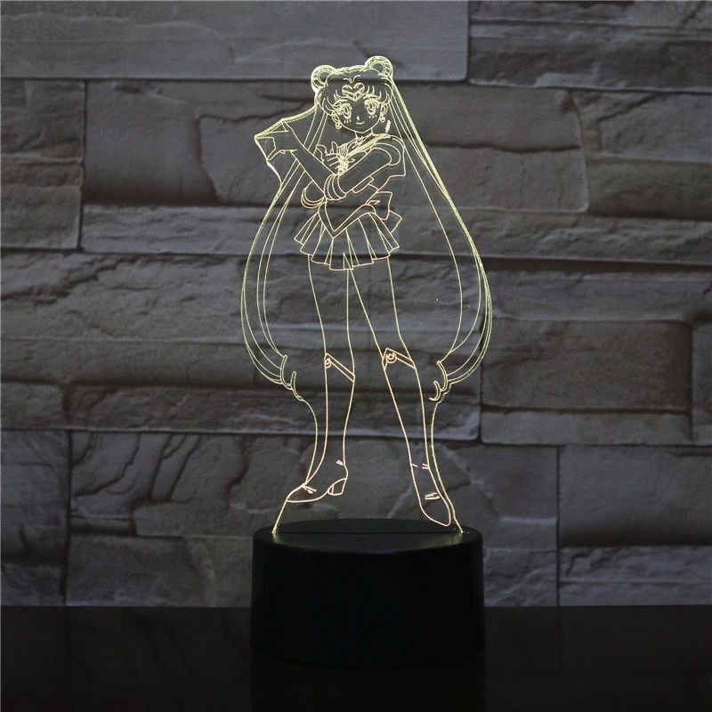 Светодиодный ночсветильник Tsukino Usagi с USB 3D фигурка украшение для мальчиков детей