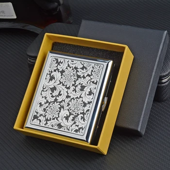 

Ultra-thin Cigarette Case Automatic Metal Cigarette Box 20pcs 84MM Cigarettes Holder High Quality Smoking Accessory