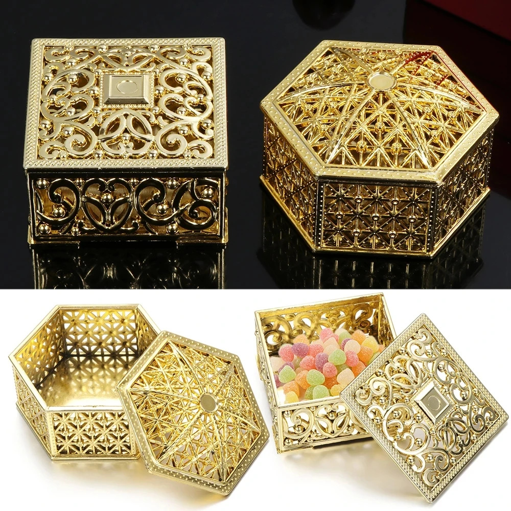 Small Candy Box, Hollow Gold Foil Box Wedding Party Favor Boxes Chocolate  Treat Gift Boxes for Birthday and Party Decoration - AliExpress