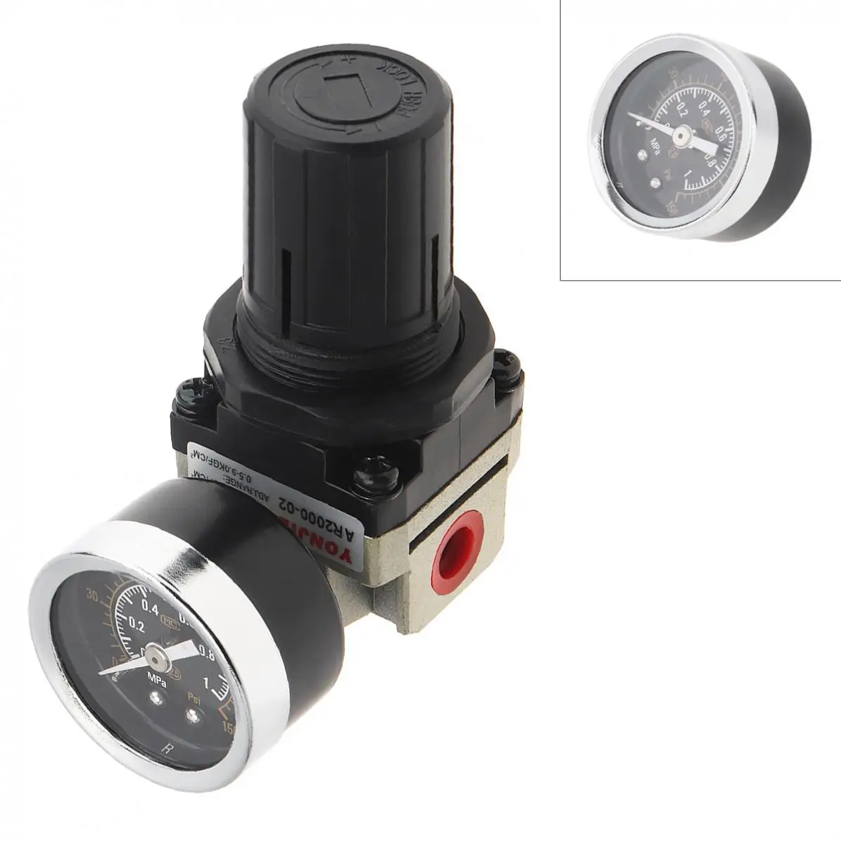 Air Compressor 0-1.0mpa Adjustable Oil Water Separator Regulator PT1/4(mm) Caliber with Gauge | Обустройство дома