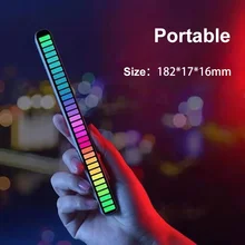 

RGB Lamp LED Light Bar Sound Control Night Light Neon Colorfu for Bedroom Decor Holiday Ambient Lumierel Bedside Dark Pickup
