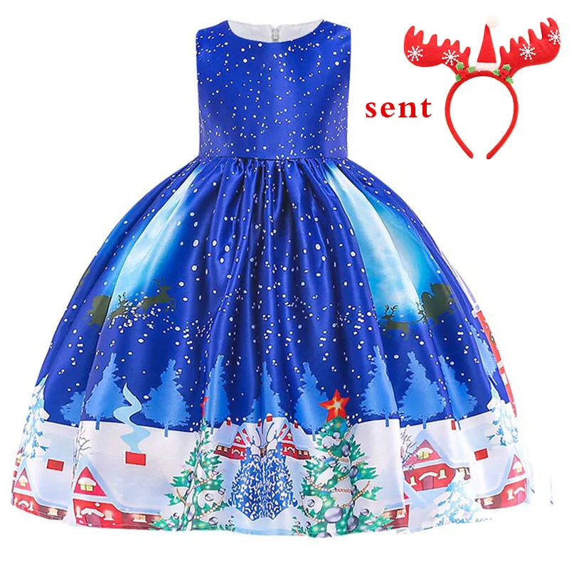 Новое модное рождественское платье принцессы для девочек Одежда для торжественных мероприятий бальное платье для девочек платье на Хэллоуин для детей от 2 до 10 лет - Цвет: as pictures
