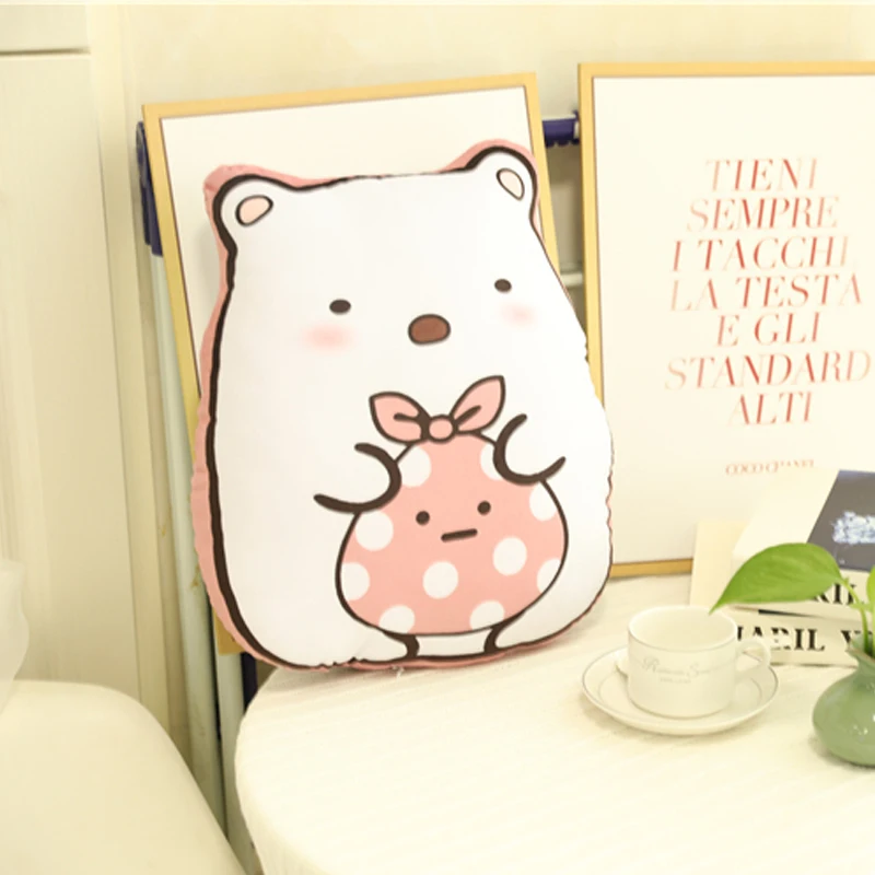 Милый угловой био-мультфильм Подушка - Цвет: Красный