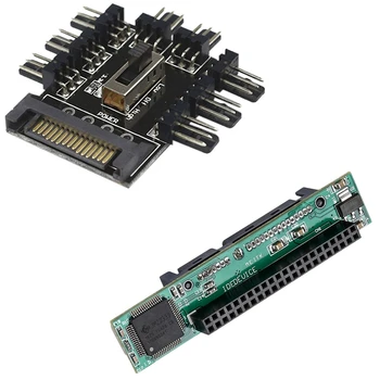 

Multi Way Splitter Cooler Cooling Fan Hub PC & 2.5 Inch Ide to Sata Adapter, Convert Laptop 44 Pin Male Ide Pata