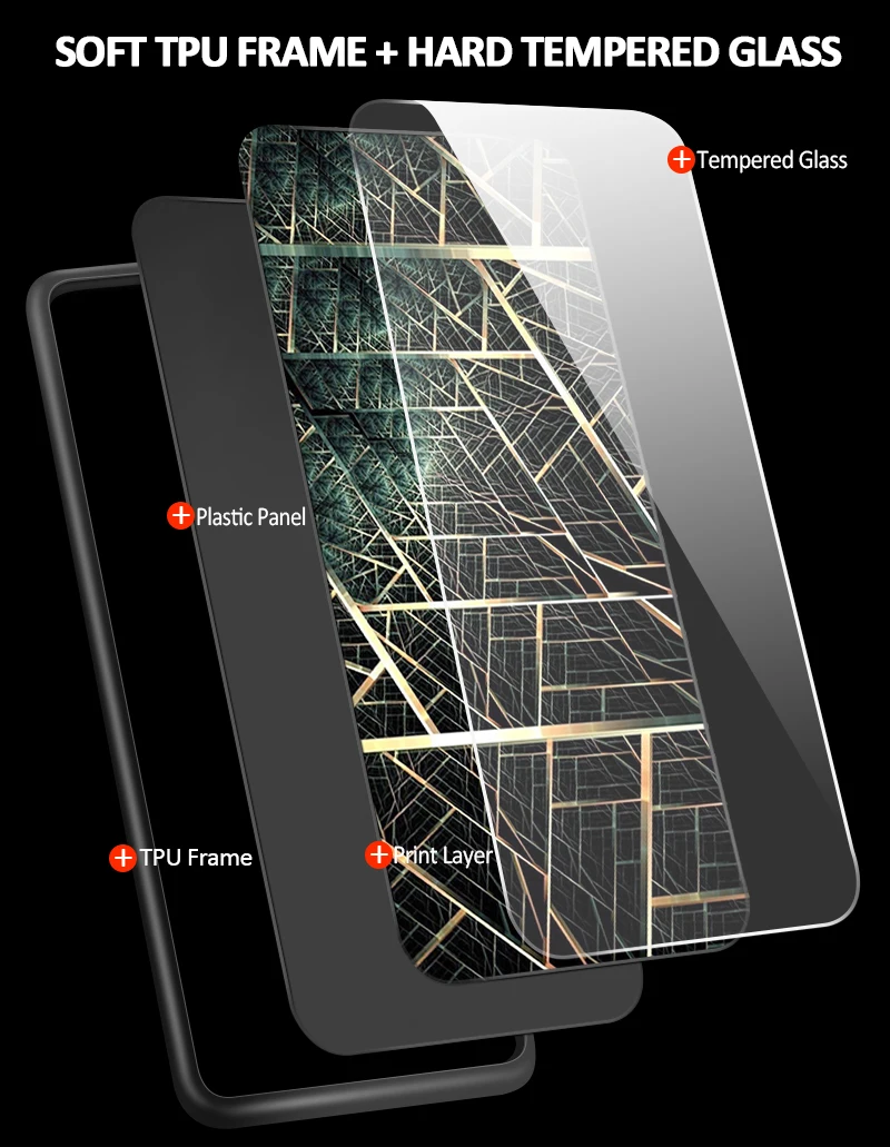 Для OnePlus 3 3T 5 5T 6 6T 7 7 Pro Роскошный чехол из закаленного стекла для Samsung Galaxy S8 S9 S10 Plus бампер ударопрочный чехол для телефона