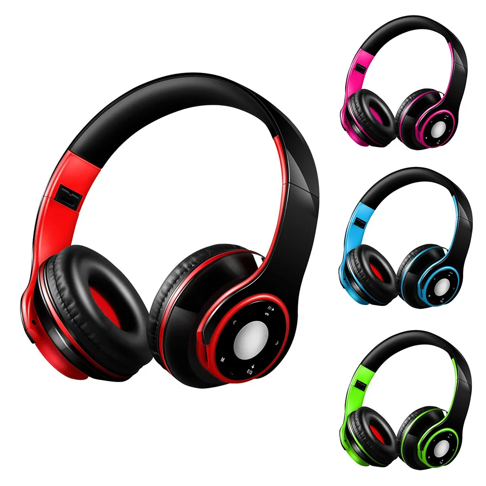Наушники с шумоподавлением, Bluetooth, многофункциональные, стерео, спортивные, складные, гарнитура, беспроводные наушники, настраиваемые, голосовые, свободные руки