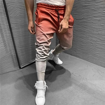 

Spring Gradient Autumn Gyms Men Sweatpants Men's Trousers Sporting Clothing The High Quality Bodybuilding Pants