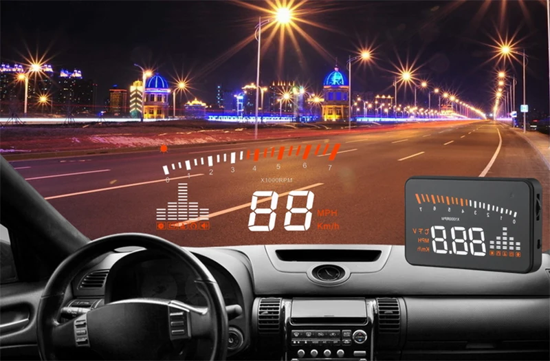 Автомобильный hud Дисплей автомобиля-Стайлинг X5 " Автомобильный GPS Спидометр OBD2 II интерфейс Цифровой Автомобильный спидометр