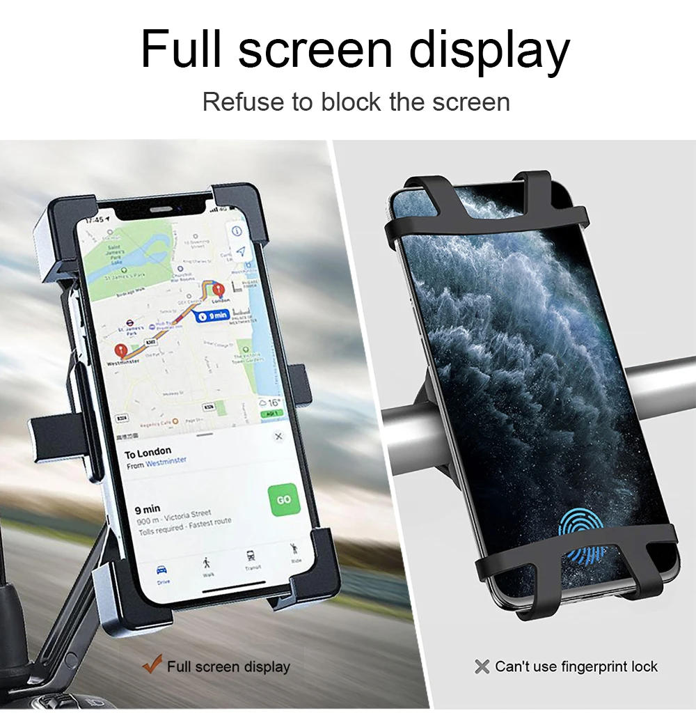 Motorcycle Bicycle Moto Bike Mobile Cell Phone Navigation Holder handlebar Rearview Mirror Mount Clip Bracket For iPhone Samsung
