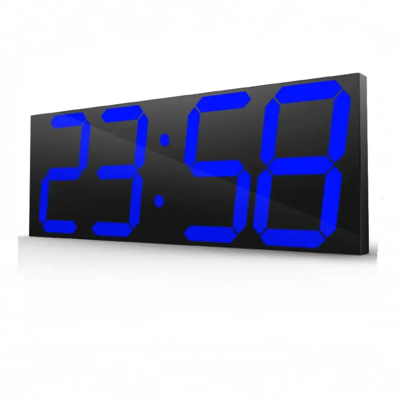 3d Led Wall Clock Creative Alarm Alock with Acrylic Box Fashion Clock for Airport or School