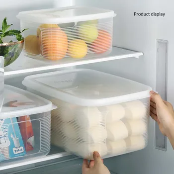 

High Capacity Multi-layer Storage Box Buckle Design Refrigerator Eggs Vegetables Food Grains Large Capacity Kitchen Crisper