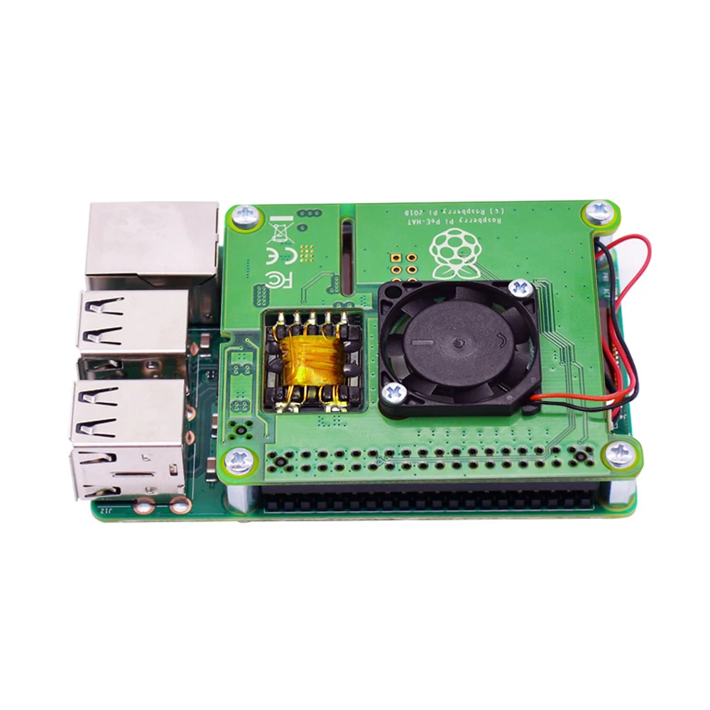 Billige Raspberry Pi 4B 3B + Ethernet PoE Netzteil Modul POE HUT Expansion Board mit Lüfter Kühlung