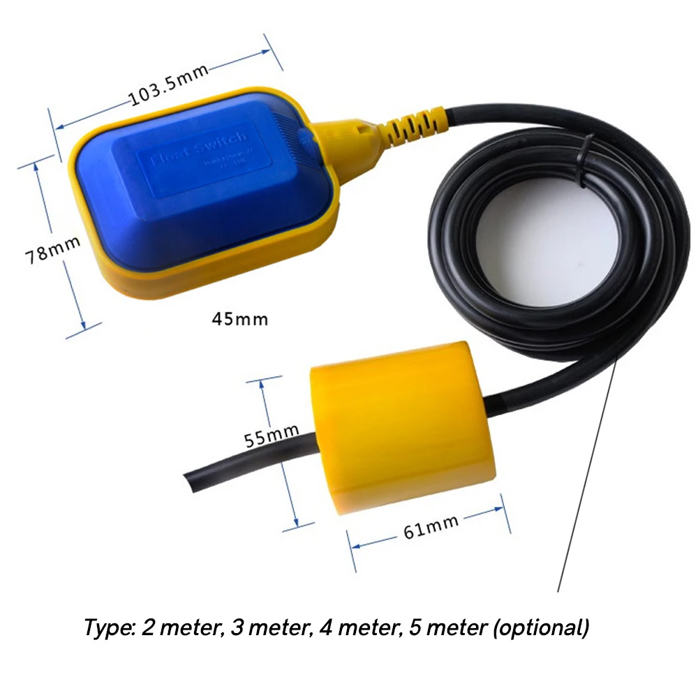 Controller Float Switch EM15-2 2M 3M 4M 5M Liquid Switches Liquid Fluid Water Level Float Switch Controller Contactor Sensor
