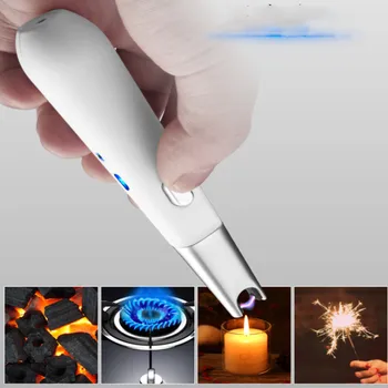 

Electric Arc Lighter Kitchen Lighter USB Rechargeable Long Lighter Candle No Smell Flameless Windproof USB Lighter