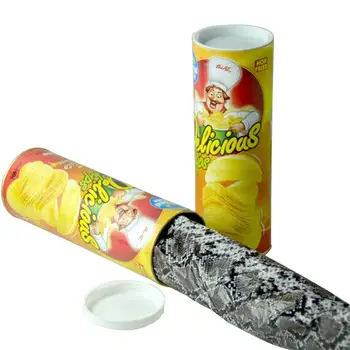

Trick Playing Potato Chips Barrel Toy Simulation Snake In A Can Gag Gift Prank