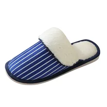 Женские тапочки; коллекция года; однотонные полосы; домашние плюшевые мягкие милые хлопковые тапки обувь на нескользящей подошве; домашние тапочки; modis
