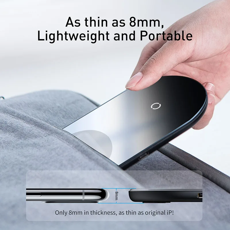  Baseus Qi Drahtlose Ladegerät Für Airpods Pro iPhone 11 Pro X XS XR 15W Dual Wireless Charging Pad 
