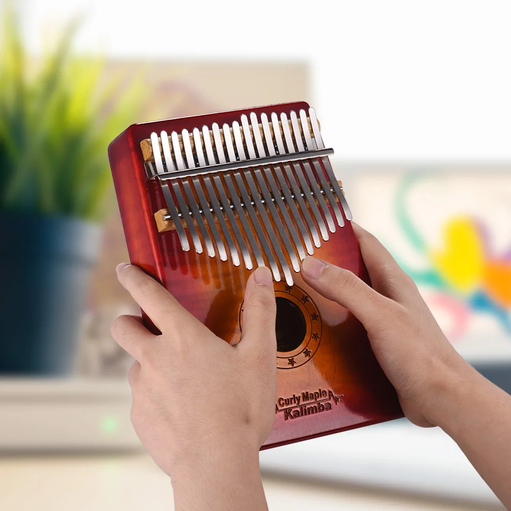 GECKO MC S 17 клавишным Kalimba игрушечное пианино Mbira вьющиеся из цельной кленовой