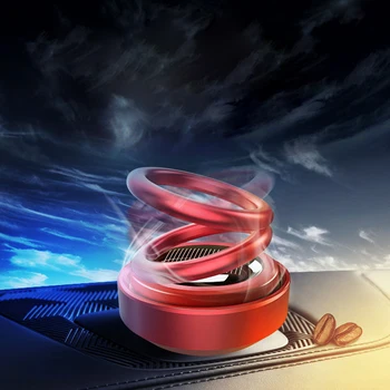 

Car Double Loop Rotary Suspension Dashboard Auto Solar Energy Perfume Seat Air Freshener Diffuser Interior Decor Car Accessories