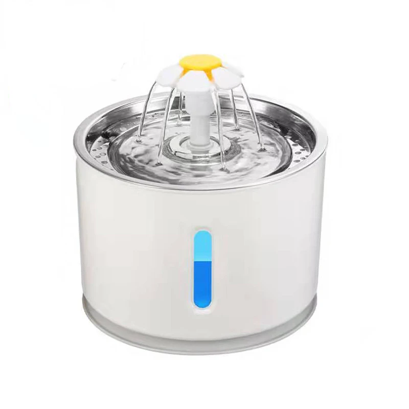2.4L Automatic Pet Cat Water Fountain with LED Electric USB Dogs Cats Mute Drinker Feeder Bowl Pet Drinking Fountain Dispenser