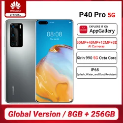 Глобальная версия Huawei P40 Pro 8G 256G Kirin 990 5G восьмиядерный смартфон с тройной камерой 6,58 ''экран SuperCharge 40W
