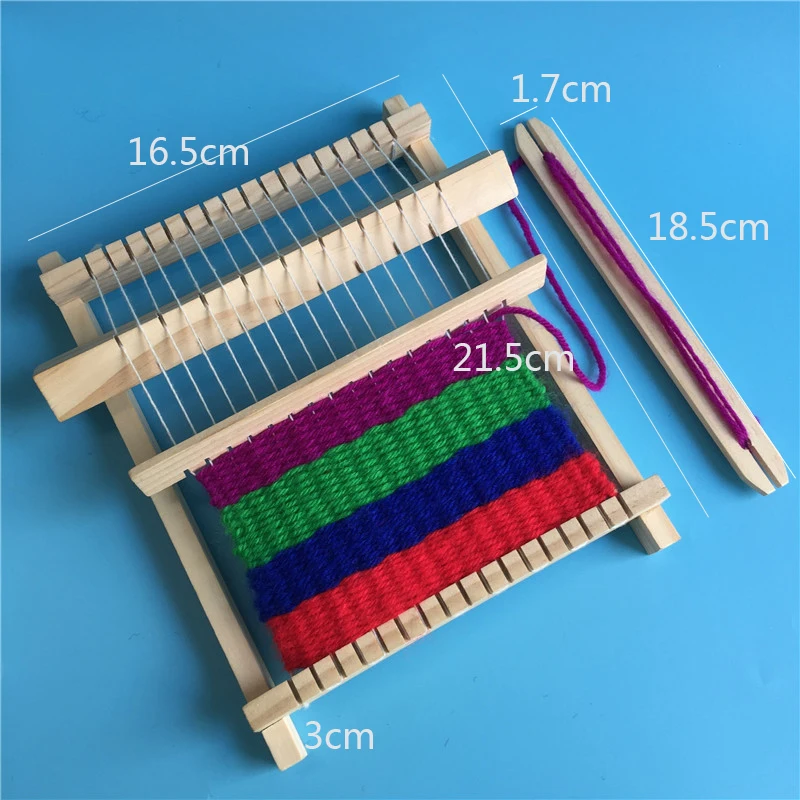 Креативная деревянная вязальная машина DIY ручной работы инструмент для вязания шерсти для детского сада обучающая деревянная игрушка оплеточная машина