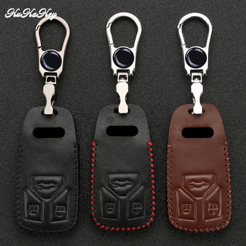 

Leather Key Case Cover Shell For Audi A4L A6L A3 8P A5 A4 b6 b7 b8 b9 A6 C5 C6 Q5 Q7 Key Ring Car Styling Accessories
