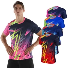 Badminton Shirt Men Running Gym 3D Print Short Sleeve Team Game Custom Quick Dry Tennis Tee Sports Golf  PingPong Shirts