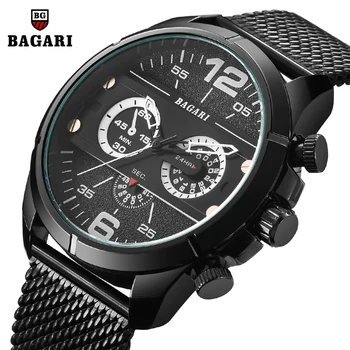 

Mens Watch Quality Steel Mesh Strap Watch Waterproof 30M Watches Business Fashion Japan Quartz Movement Clock