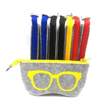 

Fashion Felt Cloth Zipper Travel Eyeglass Case Sunglasses Box Cosmetic Coin Bag