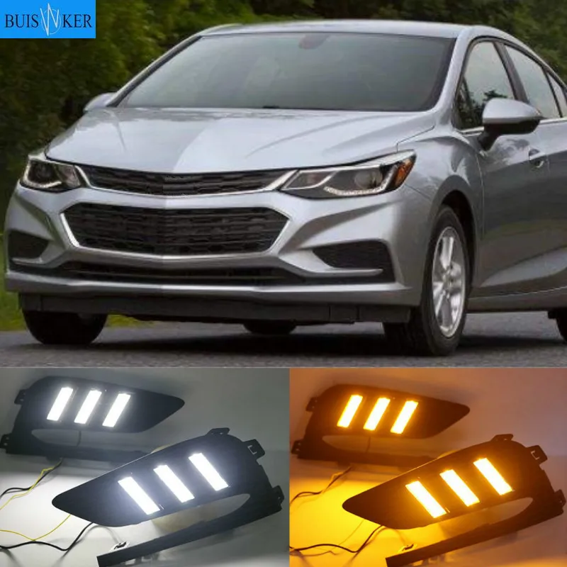 

Дневные ходовые огни, противотуманные фары для Chevrolet Cruze 2016 2017 2018, 2 шт., 12 В, дневной сигнал для Chevy