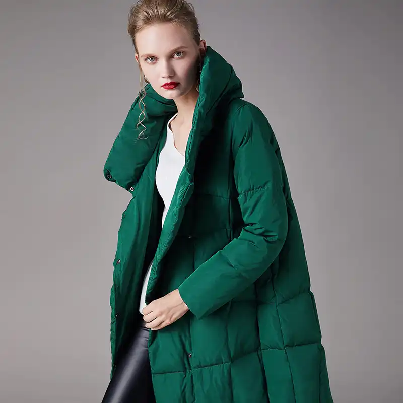doudoune longue verte femme