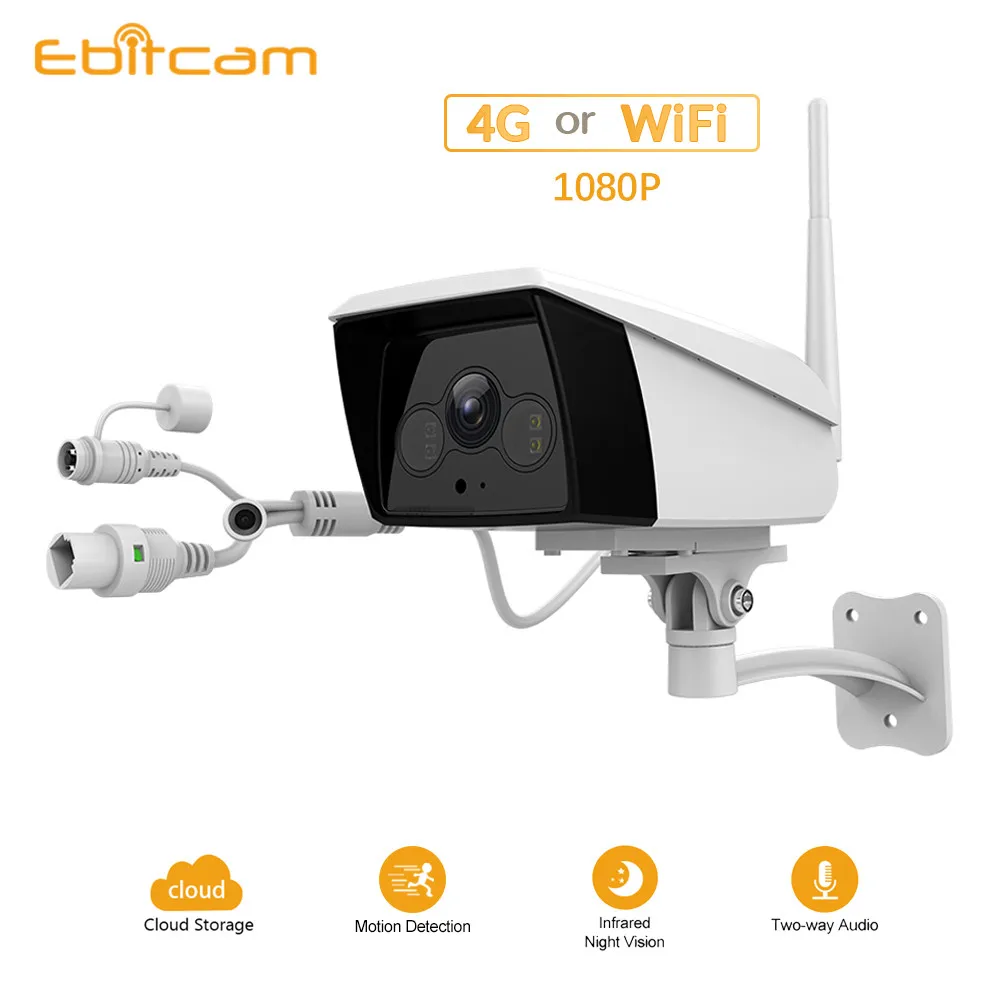 Глобальный 4G Wi-Fi Ip Камера Водонепроницаемый 1080P камера наружного наблюдения с