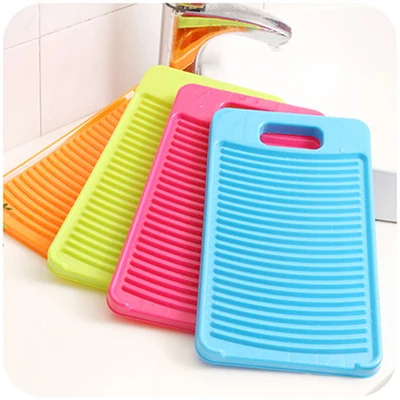 1pc Plastic Washboard Washing Board Shirts Cleaning Laundry For Kid Clothes Scrubboards Random Color Wholesale