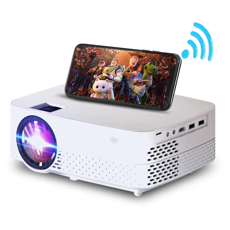 Светодиодный проектор XIDU HD Android Wi-Fi большой экран 150 дюйма 7200 люмен Bluetooth домашний