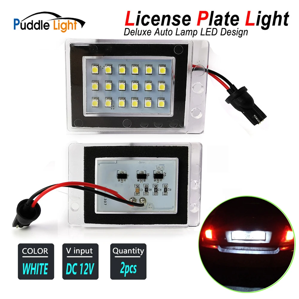 

2pcs Error Free auto lighting For Volvo 855 V70 XC97-00 SMD LED license number plate light 12V Automotive led bulbs Car-styling