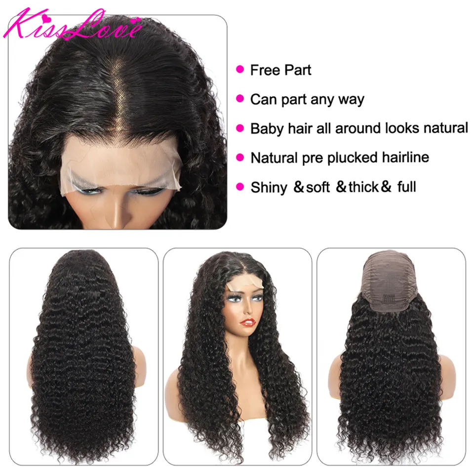Deep Wave 13x6/13x4 Lace Front Human Hair Wigs for Black Women Preplucked 360 lace Frontal Wig Brazilian 5x5 HD Lace Closure Wig