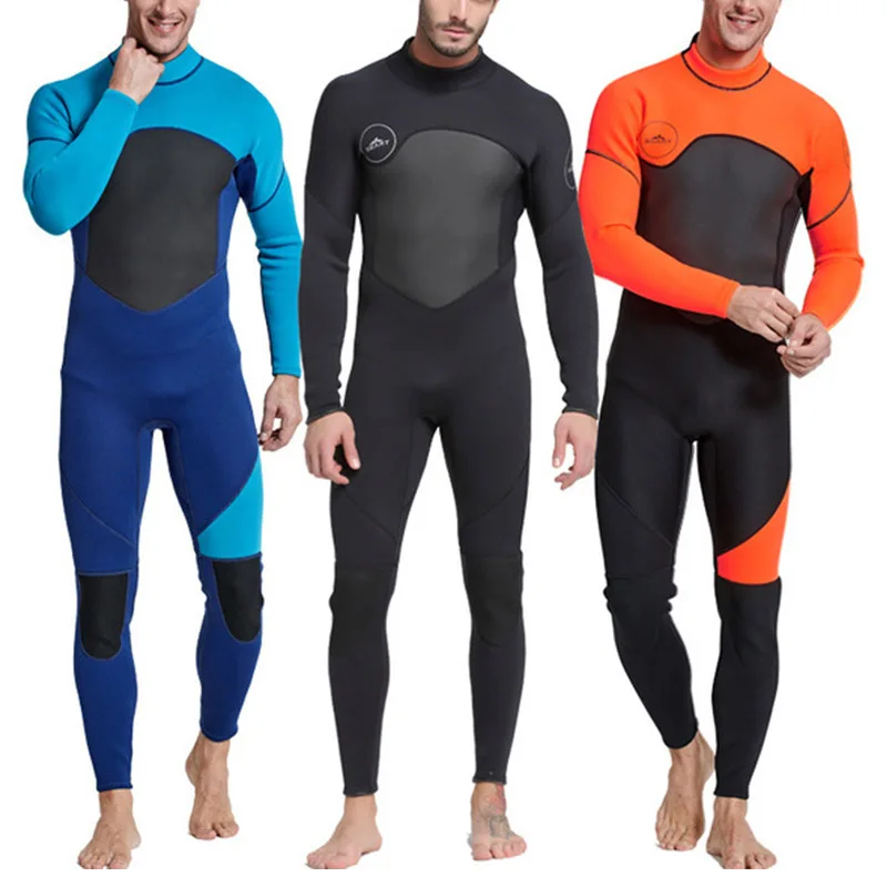 

Men's Full Body Wetsuit, 3mm Men Neoprene Long Sleeves Dive Suit-Perfect For Swimming Scuba Diving Snorkeling Surfing Orange