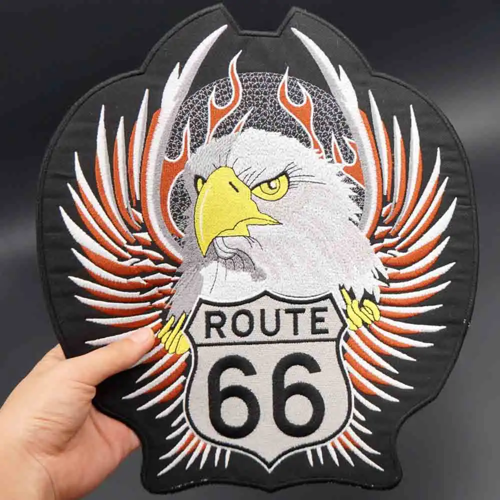 Route 66 Орел поддержки вышивка патч для одежды шляпа сумки гладить на подложке