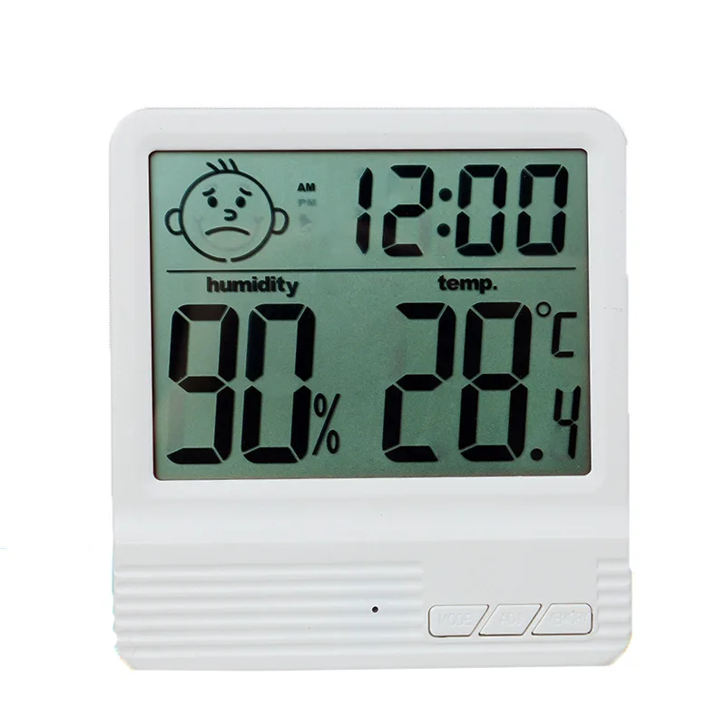 ЖК-цифровой измеритель температуры и влажности, HTC-2, HTC-1, крытый, открытый, гигрометр, термометр, метеостанция с часами - Цвет: CX-301B Blue