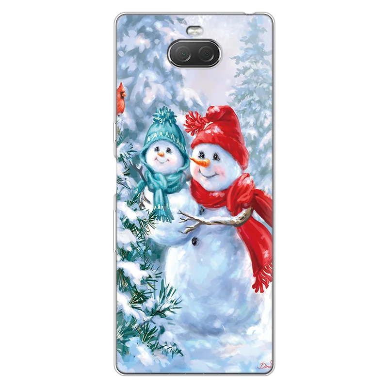 Мягкий чехол из ТПУ для sony Xperia L2, L1 X XA, XA2, XA1 Plus, ультра мультяшный Санта Клаус, олень, задняя крышка