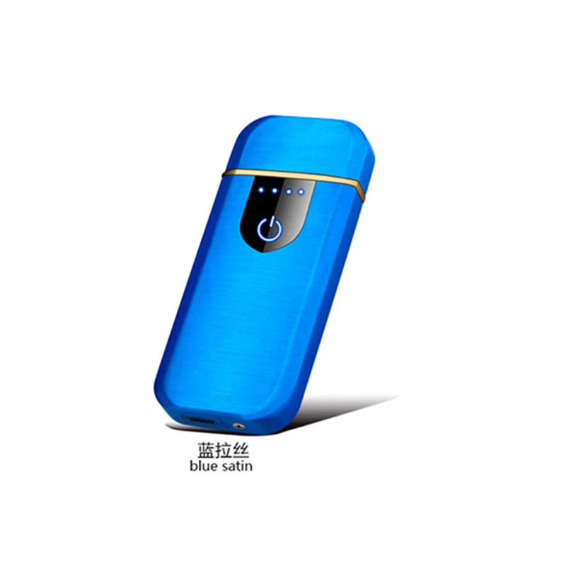 Новая Металлическая usb зарядка Зажигалка сенсорный экран электронная зажигалка маленькая зарядка электрическая зажигалка ветрозащитный мужской подарок - Цвет: B4  73mm