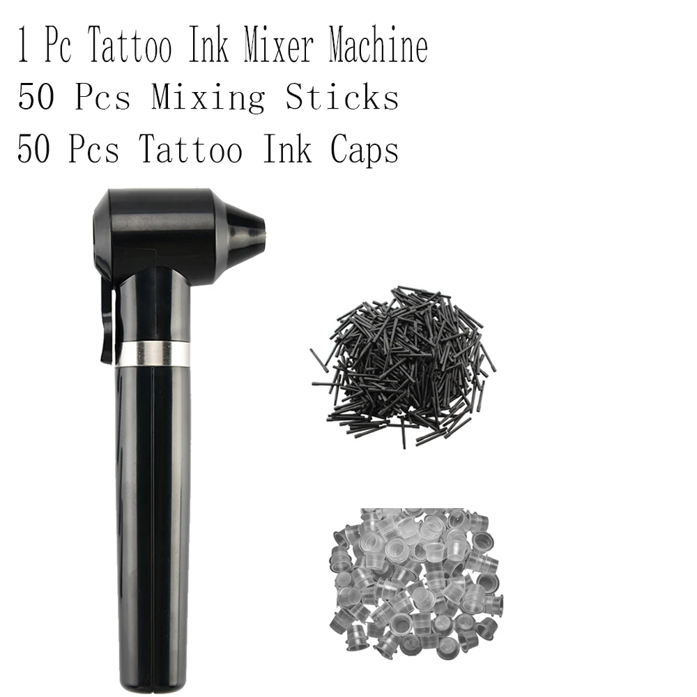1 Pieces Tattoo Electric Ink Mixer Machine+50 Pieces Mixing Sticks+