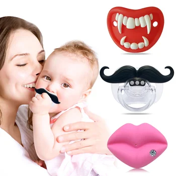 

Baby Pacifier Kiss Lips Dummy Pacifiers Food Grade Funny Silicone Baby Nipples Teether Soothers Pacifier Baby Dental Care